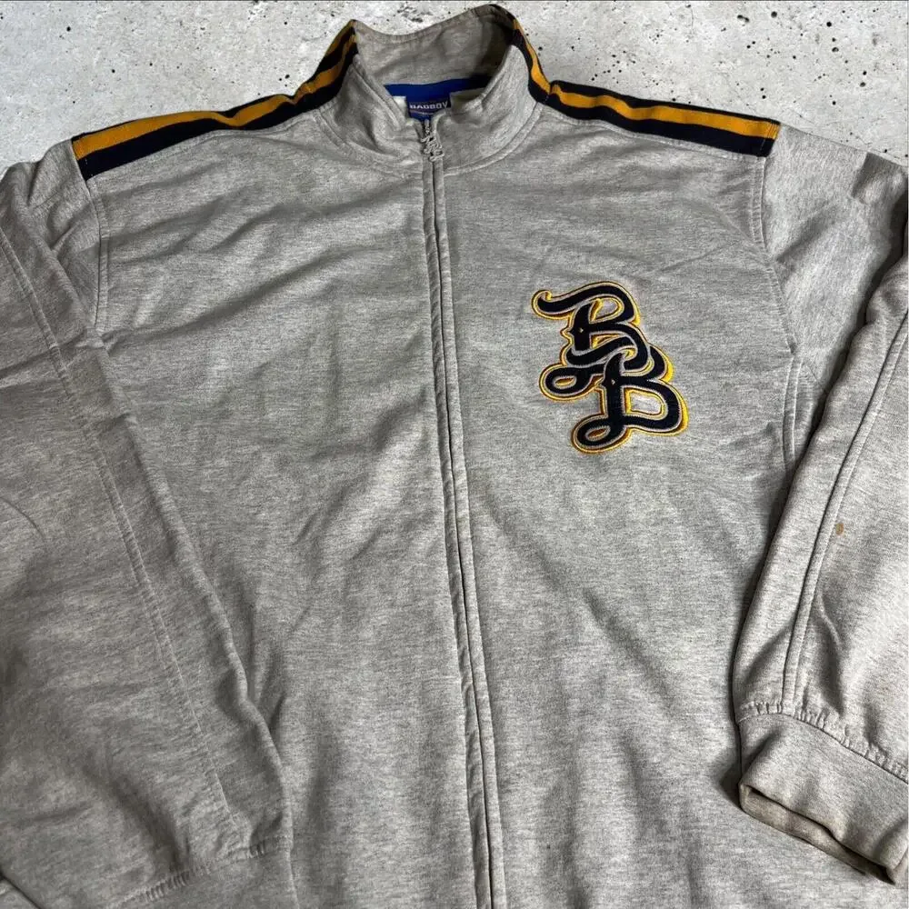 BAD BOY Jacket Mens Warm Up Full Zip Elastic Waist and Cuffs Size 2XL